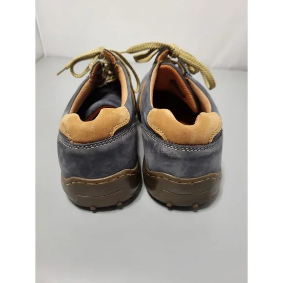 Skechers Critics Men's Blue Tan Striped Leather Oxford Shoes, 10 - SN 60043 - Picture 4 of 7